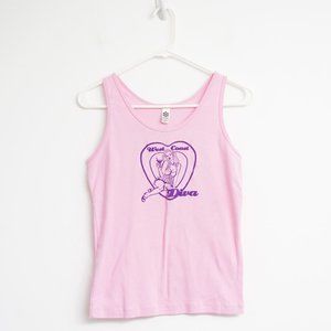 Vintage Baby Pink American Apparel West Coast Diva Tank Top XL